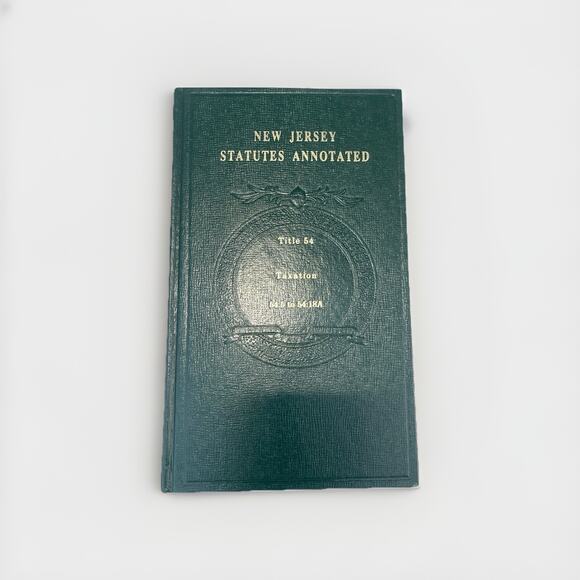 Vintage NJ Statutes Annotated Title 54.5 -54.7 Set Taxation Law Leather Book - Picture 1 of 2
